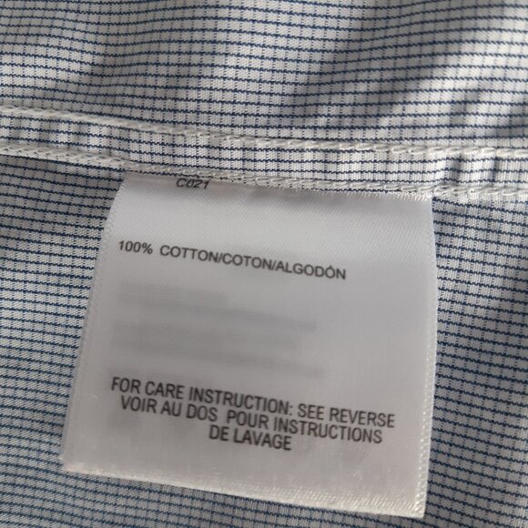 MEXX French Cuff Semi Slim Fit Men's Blue & White Check Shirt ⚡️BUY 3 for $55⚡️ - Picture 9 of 16